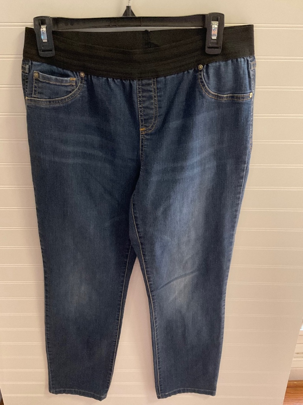 INC International Concepts Stretch Jeans Size 10 Elastic Waist Blue